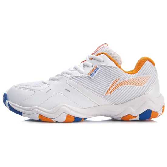 LINING Sound Waves Badminton Shoes Women's Low-Top White Orange