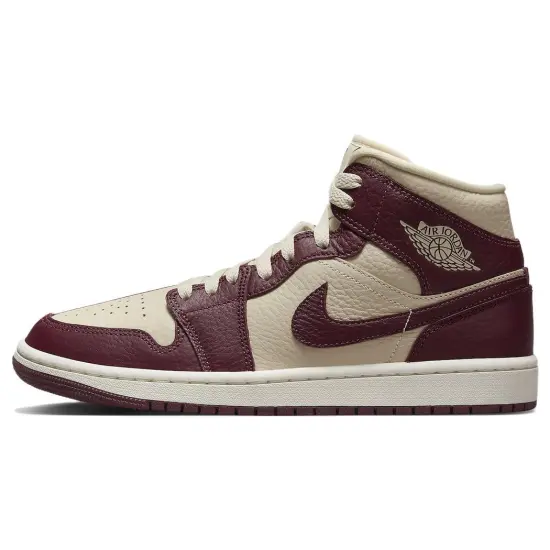 Jordan 1 Mid SE Split Beach Cherrywood Red Women's