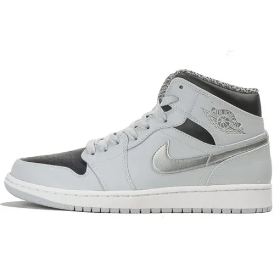 JORDAN 1 Mid Pure Platinum Metallic Silver