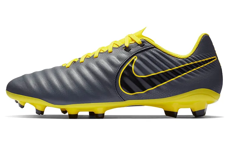 Nike Tiempo Legend 7 Soccer Shoes Men's Low Top Gray/Yellow