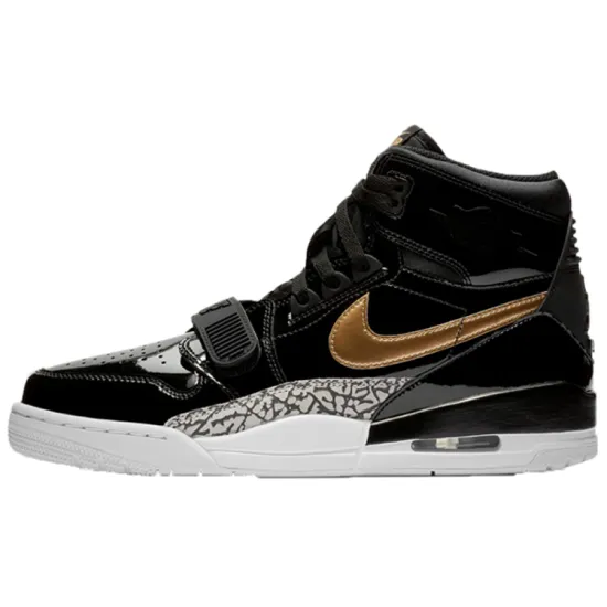 Jordan Legacy 312 Black Gold Patent