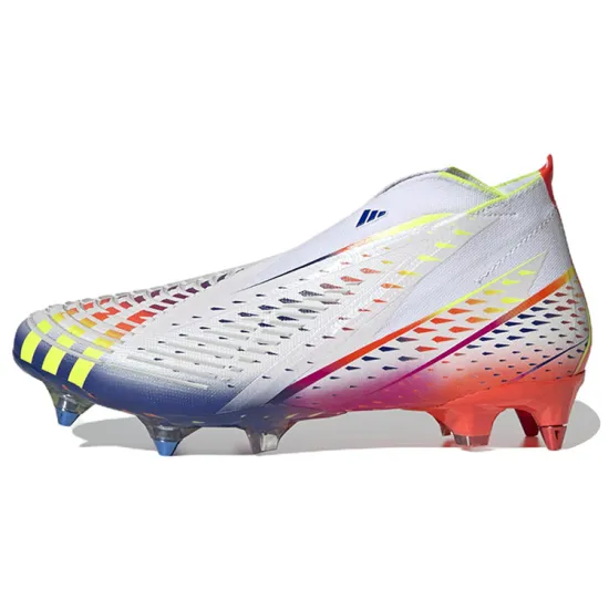 Adidas PREDATOR EDGE Football Shoes Men Mid-top Cloud White/Bliss Pink/Green