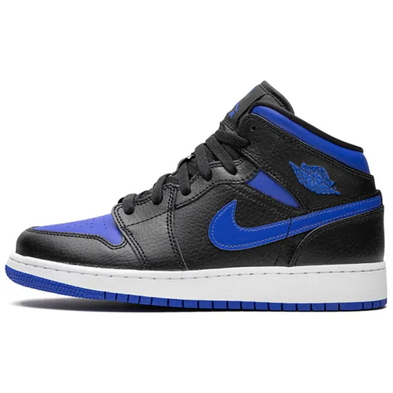 Jordan 1 Mid GS Black Hyper Royal