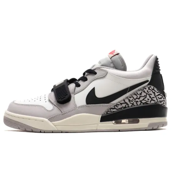 JORDAN Legacy 312 Low Tech Grey Fire Red Black