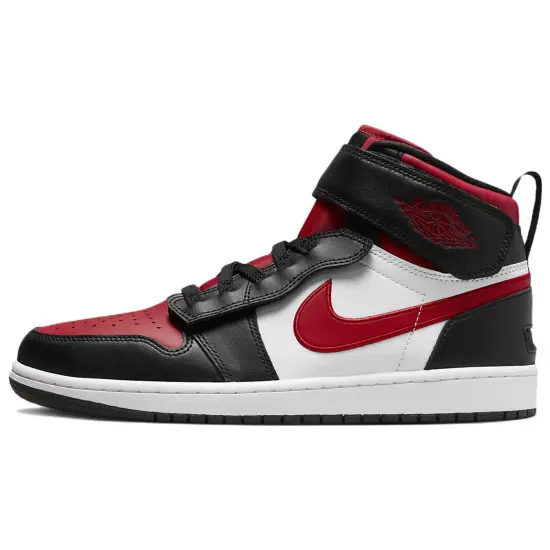 Jordan 1 High FlyEase Black White Fire Red