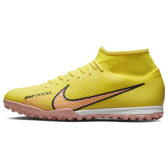 Nike Mercurial Superfly 9 Football Shoes Men Mid-top Yellow/Pink
