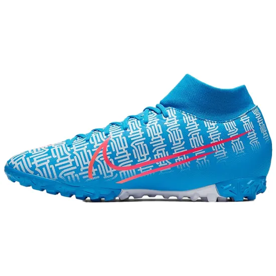 Nike Mercurial Superfly 7 Football Shoes Men High-top Blue/pink