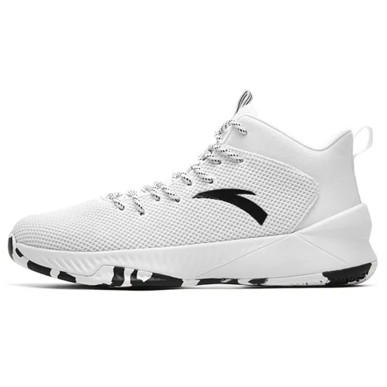 ANTA Vintage Basketball Shoes Men Mid-Top ANTA White/Black
