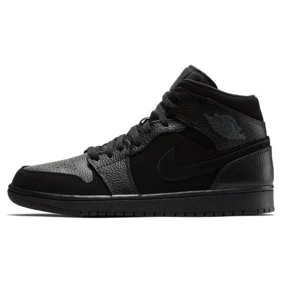 Jordan 1 Mid Black Dark Smoke Grey
