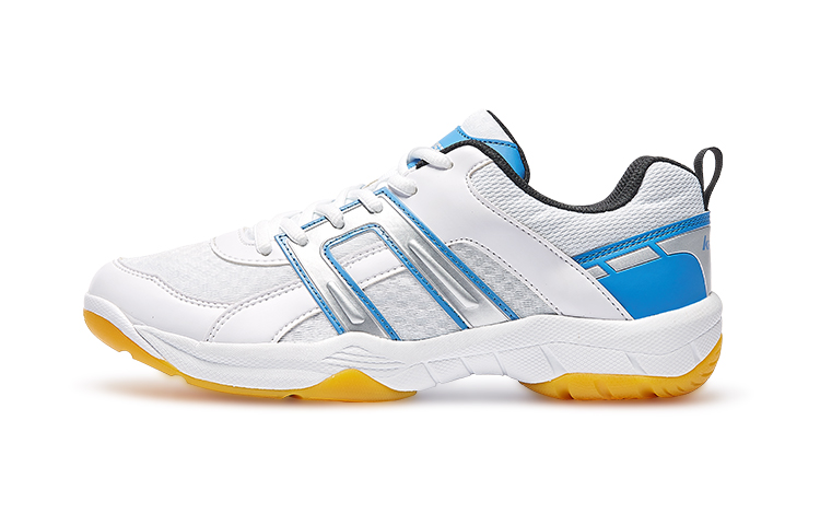 Kawasaki Kawasaki Chasing Wind Series, non-slip, wear-resistant, low-top badminton shoes, same style for men and women, white blue