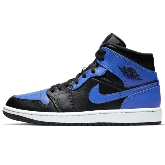 JORDAN 1 Mid Hyper Royal Tumbled Leather