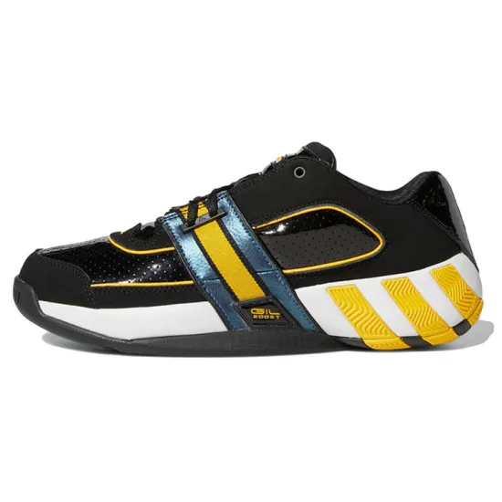Adidas Agent Gil Restomod Vintage Basketball Shoes Men Low-top Black/yellow