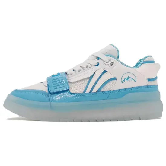 LINING Rookie Vintage Basketball Shoes Men Low-Top White Blue