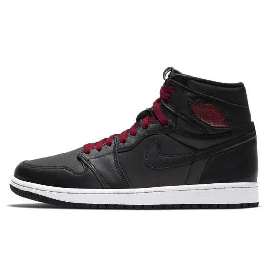 Jordan 1 Retro High Black Satin Gym Red