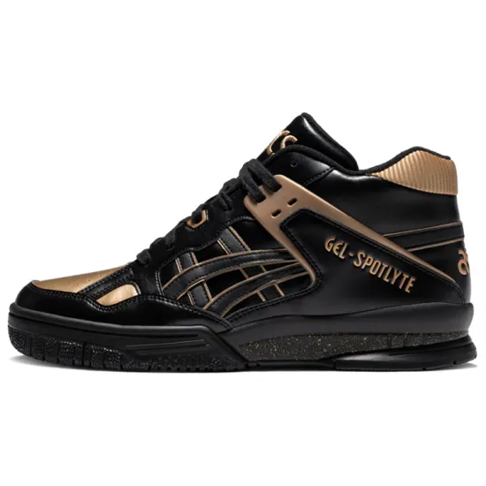 Asics Gel-Spotlyte Vintage Basketball Shoes Unisex Mid-top Black/Gold