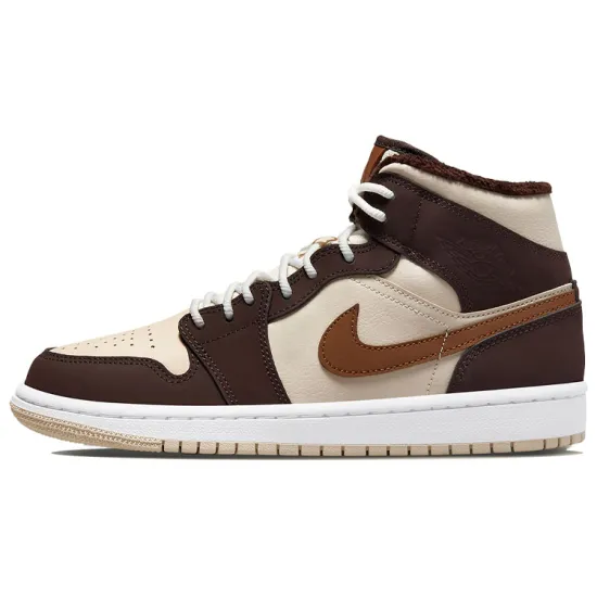 Jordan 1 Mid SE Brown Basalt Oatmeal Women's