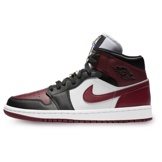 Jordan 1 Mid SE Black Dark Beetroot Women's