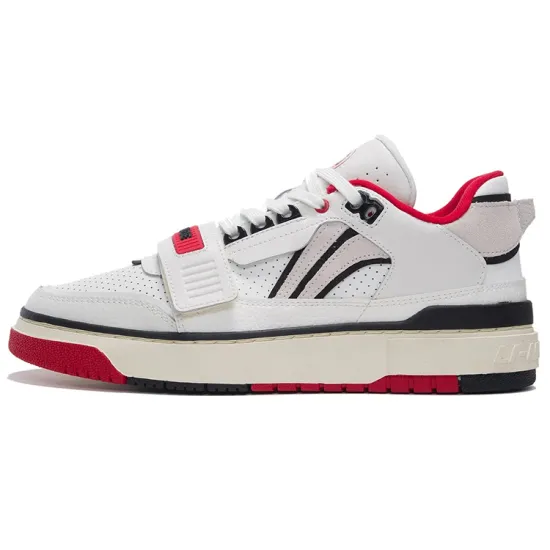 LINING Rookie Vintage Basketball Shoes Men Low-Top Ecru Black