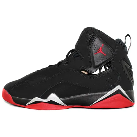 Jordan True Flight Vintage Basketball Shoes Women's High-top Black/Red