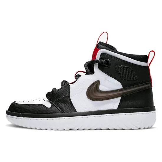 Jordan 1 High React Black White Gym Red