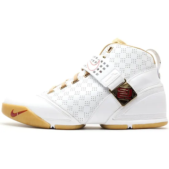Nike LeBron 5 White Crimson Metallic Gold