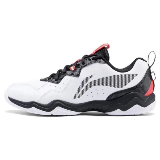 LINING CS6 Badminton Shoes Unisex Low-Top White Black