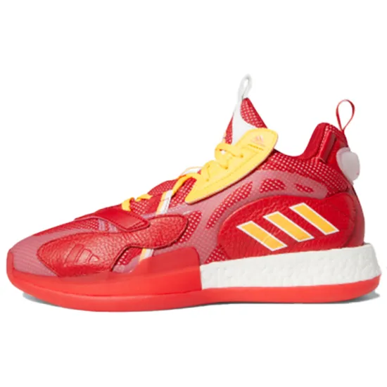 Adidas ZoneBoost Vintage Basketball Shoes Men Mid-top Red/yellow