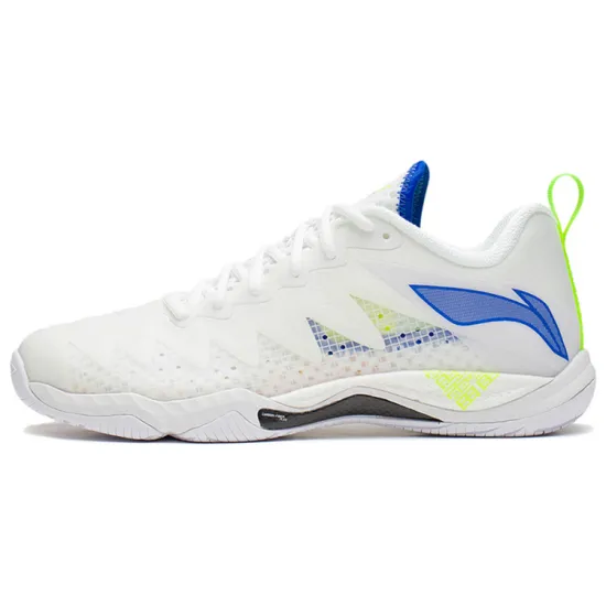 LINING Falcon 5 Badminton Shoes Unisex Low-Top Standard White/Crystal Blue