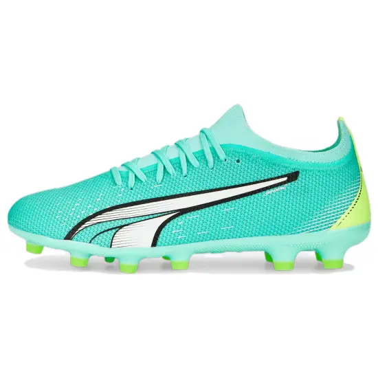 PUMA Ultra Match Football Shoes Men Low-top Green/White/Black