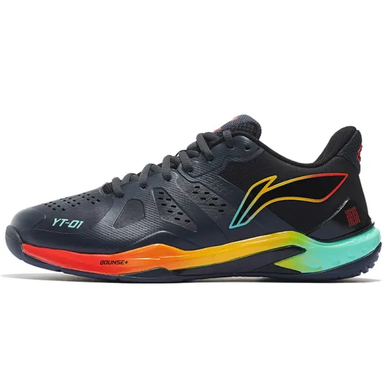 LINING Cloud Thunder Badminton Shoes Unisex Low-Top Ebony Black