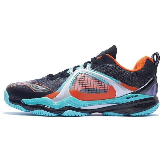 LINING Chameleon 6.0 Badminton Shoes Unisex Low-Top Black Orange