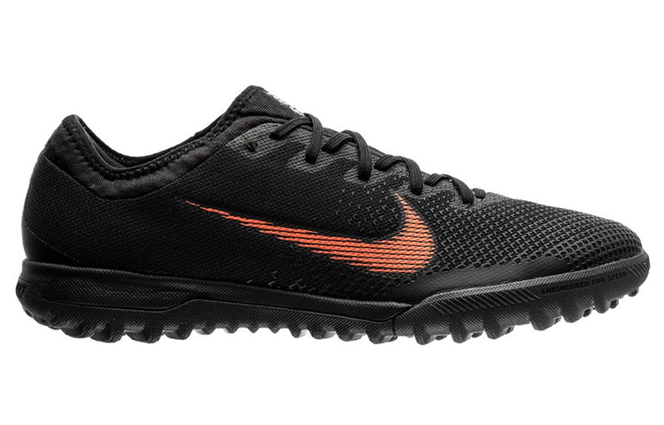 Nike TF Turf Slip Resistant Abrasion Resistant Soccer Shoes Men's Black Orange