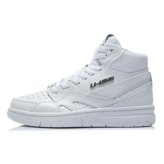 LiNing 937 Vintage Basketball Shoes Women's High-Top White
