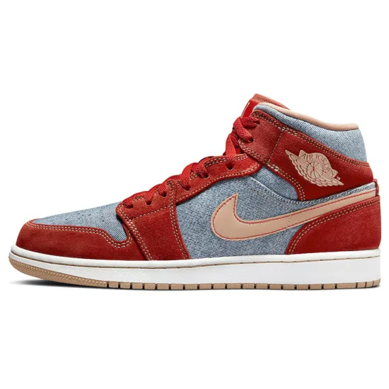 JORDAN 1 Mid Denim Red