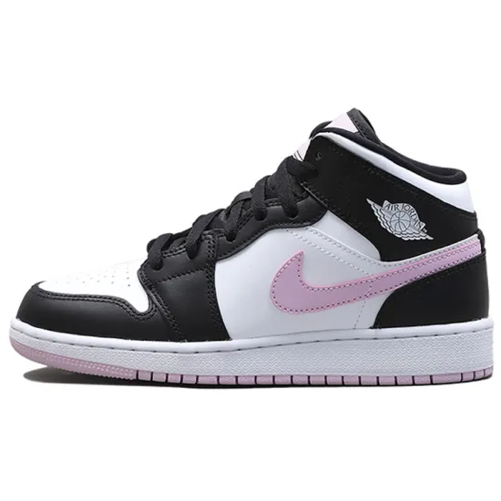 Jordan 1 Mid White Black Light Arctic Pink GS