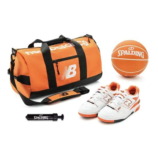 New Balance NB 550 Low Top Vintage Basketball Shoes Unisex White Orange