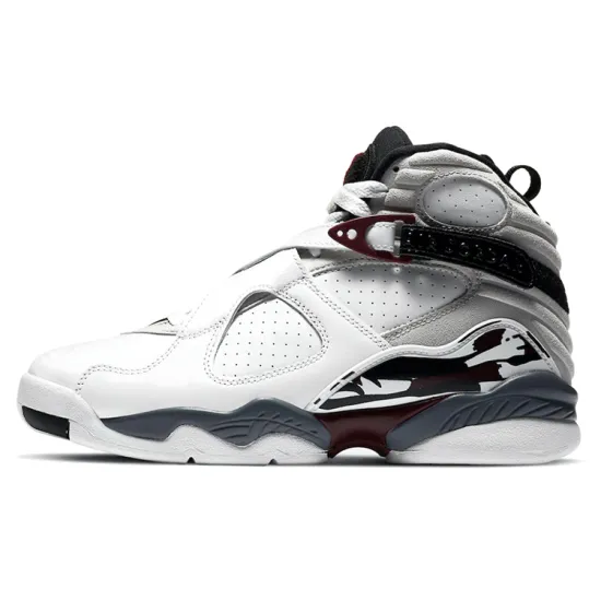 Jordan 8 Retro White Burgundy Women's