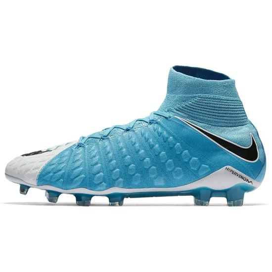 Nike HypervenomX Phantom 3 Football Shoes Men High-top White/Royal Blue/Fern Green