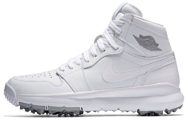 Jordan Air Jordan 1 Retro Golf Cleat White Metallic