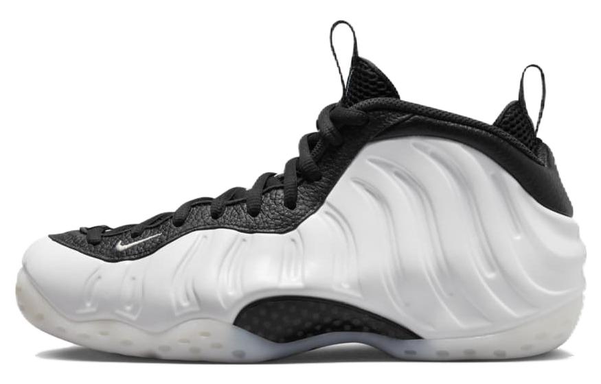 Nike foamposite black and white on sale