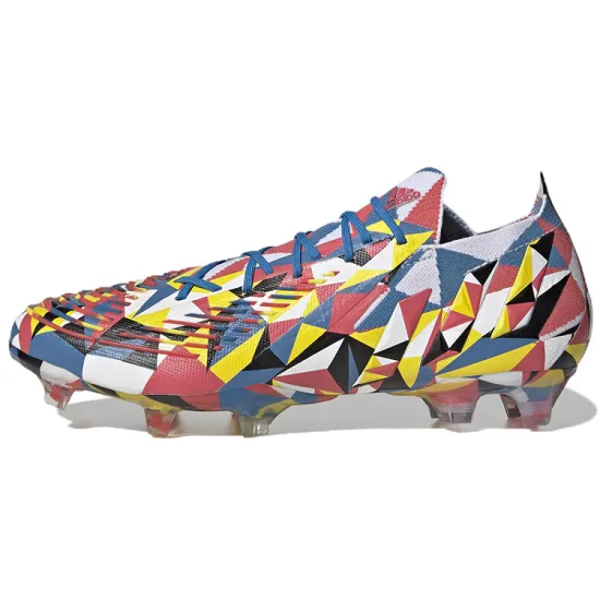 Adidas PREDATOR EDGE Football Shoes Men Low-top Blue/Red/Yellow