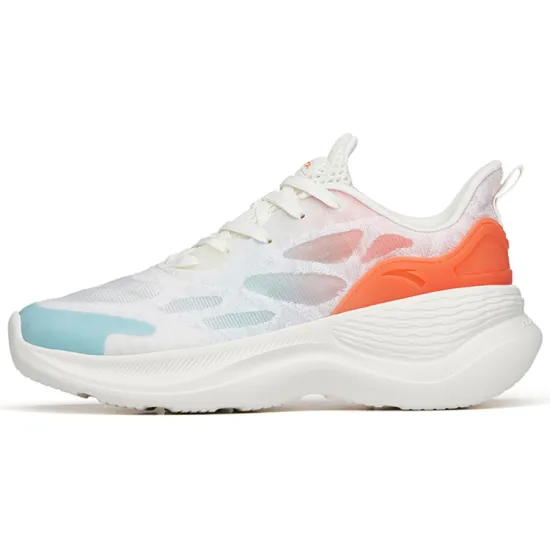 ANTA Variety Training Collection Training Shoes Women's Low-Top Ivory White/Fluorescent Carrot Orange/Light Steel Blue