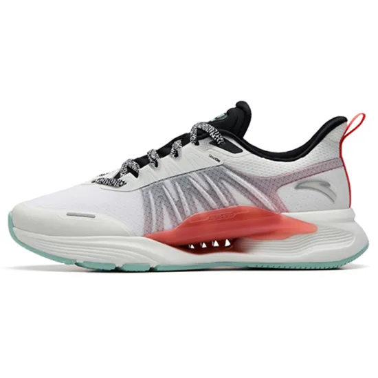 ANTA Training Shoes Men Low-Top Ivory White Black/Red