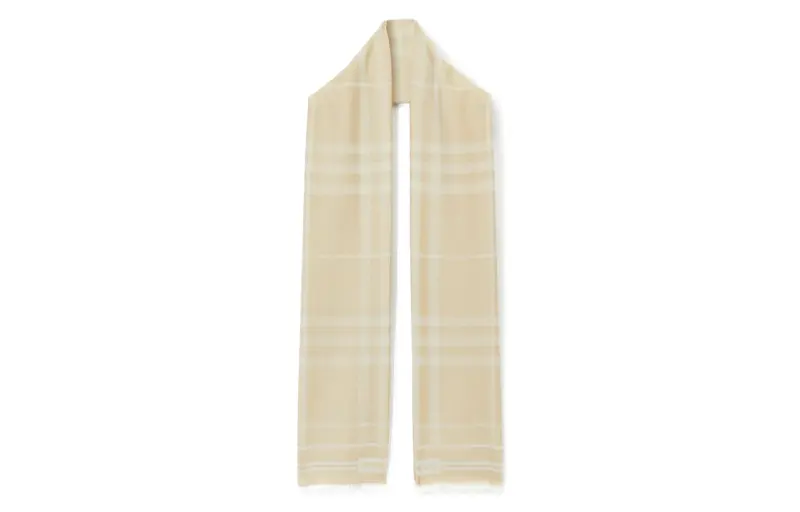 【Previous Season】checked wool-blend scarf
