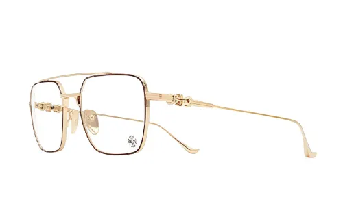 Chrome Hearts Pure Titanium Aviator Prescription Glasses Unisex Gold