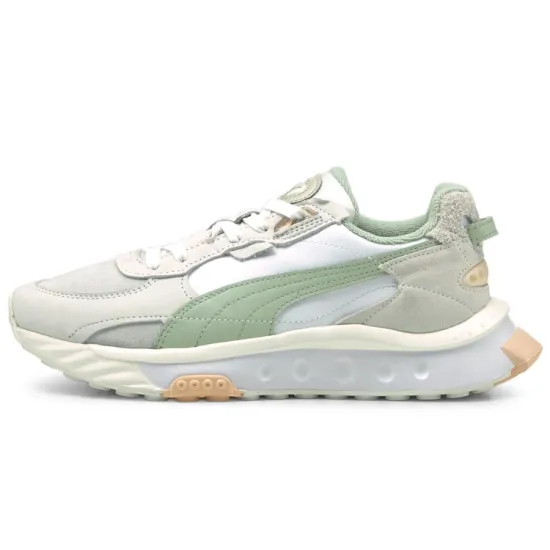 PUMA Wild Rider Prm White Grey Green Women's