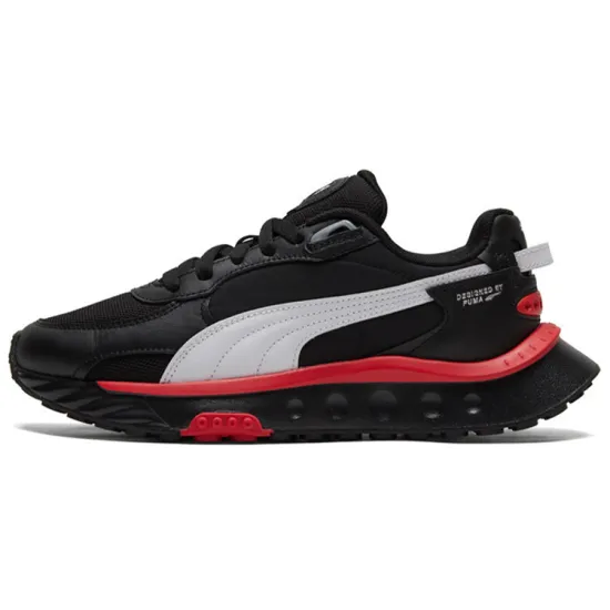 PUMA Wild Rider Rollin Training Shoes Unisex Low-top Black/Red