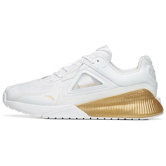 Anta Cushioning Anti-Slip Wear-Resistant Breathable Impact-Resistant Low-Top Training Shoes Men's White