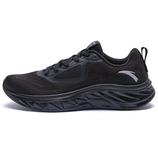 Anta Cushioned Anti-Slip Wear-Resistant Breathable Lightweight Low-Top Training Shoes Men's Black Red