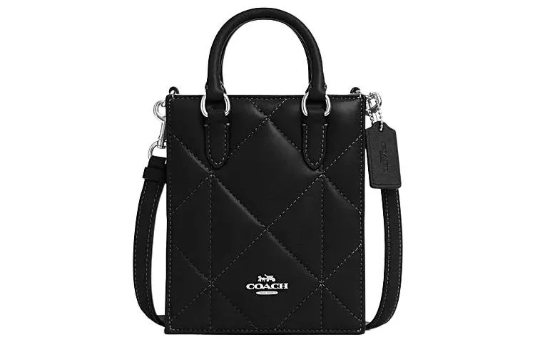 COACH N/S Sheepskin, With Cow Leather Trunk Bag, Tote Bag, Shopping Bag, Handbag Mini Women's Black